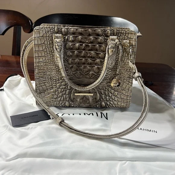 Brahmin Cami Satchel color timeless taupe ombré Melbourne